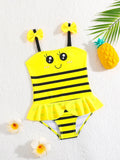 Little Bee Cute Girls Swimsuit