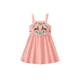 Animal Embroidered Strap Dress