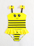 Little Bee Cute Girls Swimsuit