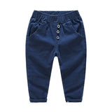 Cotton Solid Color Casual Pants