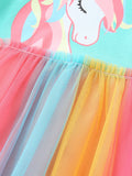 Cute Unicorn Mesh Children Shirt