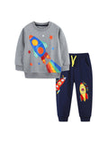 Rocket Print Sweatshirt Suit