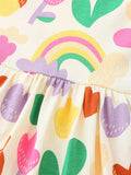 Cartoon Flower Print Dress