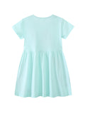 Mermaid Embroidered Short Sleeve Dress
