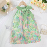 Sleeveless Straps Tulle Bow Dress