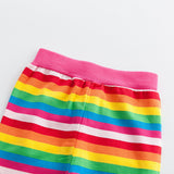 Rainbow Striped Cartoon Spring and Autumn Trousers Children's Pants Cotton Girls Pants
