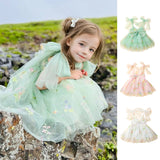 Lace Bow Flower Embroidery Dress