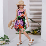 Mother-Daughter Matching Outfit Dress Printing Dress
