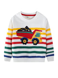 Excavator Cartoon Pullover