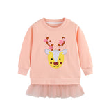 Christmas Cute Elk Children's round Neck Pullover