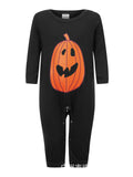 Halloween Pumpkin Print Parent-Child Wear Long Sleeve Home Wear Two-Piece Set