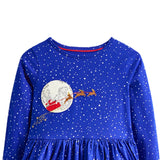 Christmas Sale- Dress Santa Claus Embroidery Girl Dress
