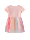 Animal Embroidered Patch Short Sleeve Dress