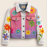 Lucky Sale-Multicolor Flower Print Kids' Jacket