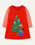 Christmas Sale- Tree Affixed Cloth Embroidered Dress