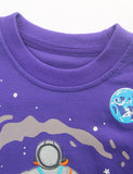 Lucky Sale-Astronaut Affixed Cloth Embroidered Pullover