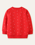 Alpaca Appliqu¨¦ Polka Dot Sweatshirt - CCMOM