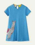 Alpaca Appliqu¨¦ Printed Dress - CCMOM