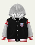 Alphanumeric Embroidered Brushed Sweatshirt Hoodie - CCMOM