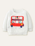 Animal Fire Truck Printed Sweatshirt - CCMOM