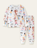 Animal Party Full Printed Long-Sleeved Pajamas - CCMOM