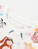 Animal Party Full Printed Long-Sleeved Pajamas - CCMOM