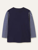 Animal Party Striped Printed Long Sleeve T-shirt - CCMOM