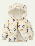 Animal Print down Cotton Jacket