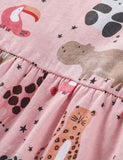 Animal Print Long Sleeve Skirt - CCMOM