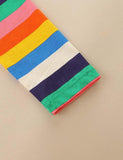 Animal Pumpkin Printed Rainbow Striped T-shirt - CCMOM