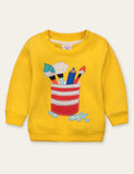 Animal Unicorn Appliqu¨¦ Embroidered Sweatshirt - CCMOM