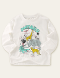 Animal World Printed Long-Sleeved T-shirt - CCMOM