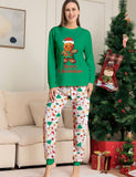 Christmas Cartoon Gingerbread Man Cute Printed Family Matchting Pajamas