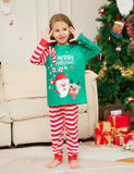 Cartoon Santa Claus Letter Printed Family Matching Pajamas