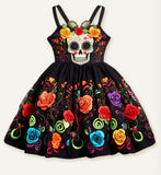 Lucky Sale-Halloween Skull Sleeveless Dress