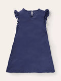 Baby Girl Dinosaur Appliqu¨¦ Flutter-sleeve Dress - CCMOM
