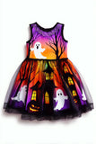 Lucky Sale-Halloween Haunted House Sleeveless Dress