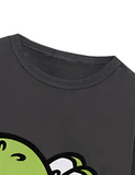 Big Head Dinosaur Printed Long Sleeve T-shirt - CCMOM
