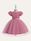 Bow Mesh Party Dress