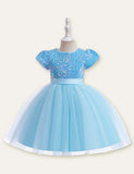 Bow Mesh Party Dress - CCMOM