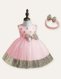 Bow Sleeveless Party Dress - CCMOM