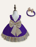 Bow Sleeveless Party Dress - CCMOM