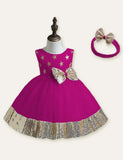 Bow Sleeveless Party Dress - CCMOM