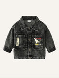 Boy Animal Patterned Denim Jacket - CCMOM