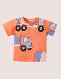 Boy Cartoon Appliqu¨¦ 100% Cotton T-shirt - CCMOM