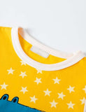 Boy Cartoon Crocodile Fake Two Pieces T-shirt - CCMOM