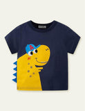 Boy Cartoon Dinosaur Patch T-shirt - CCMOM
