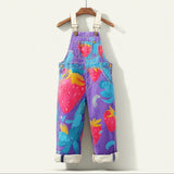 Lucky Sale-Strawberry print overalls