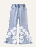 Flower Denim Trousers