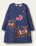 Christmas Sale- Santa Appliqu¨¦ Dress